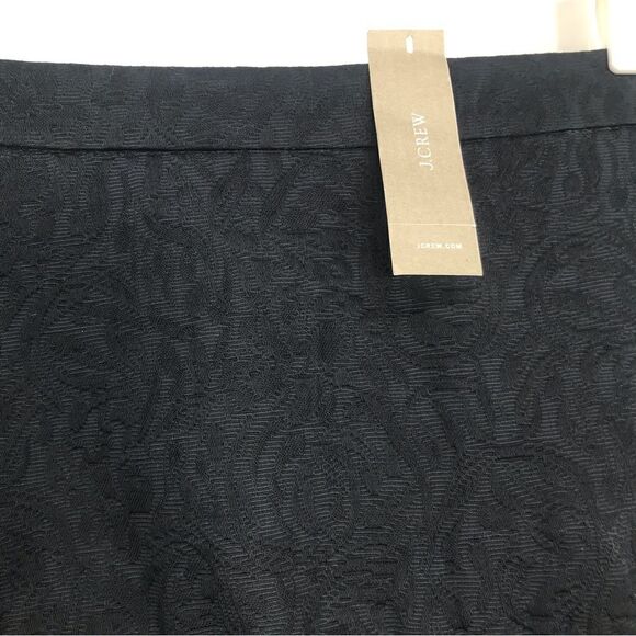 J. Crew Black Textured Jacquard Drop Waist Pleated Mini Skirt NEW - Picture 3 of 13